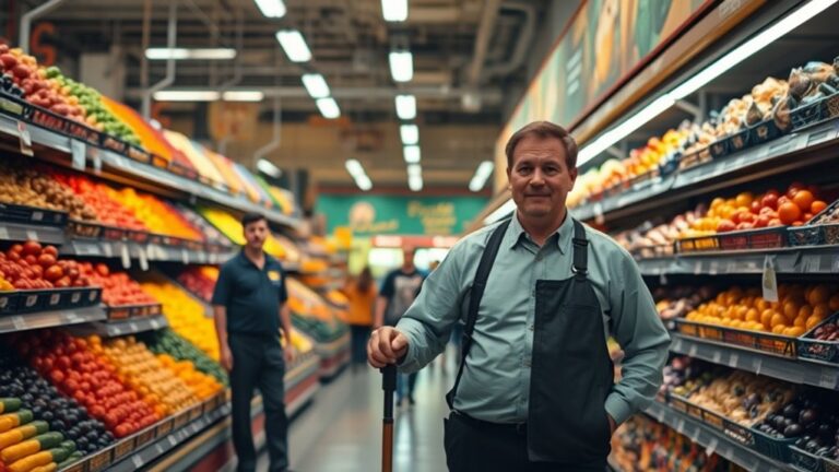 blind man grocery store antics