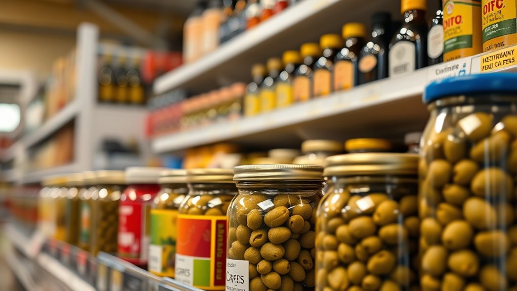 capers in condiment aisle
