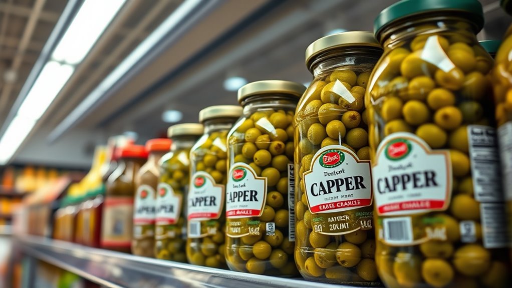 capers in condiment aisle