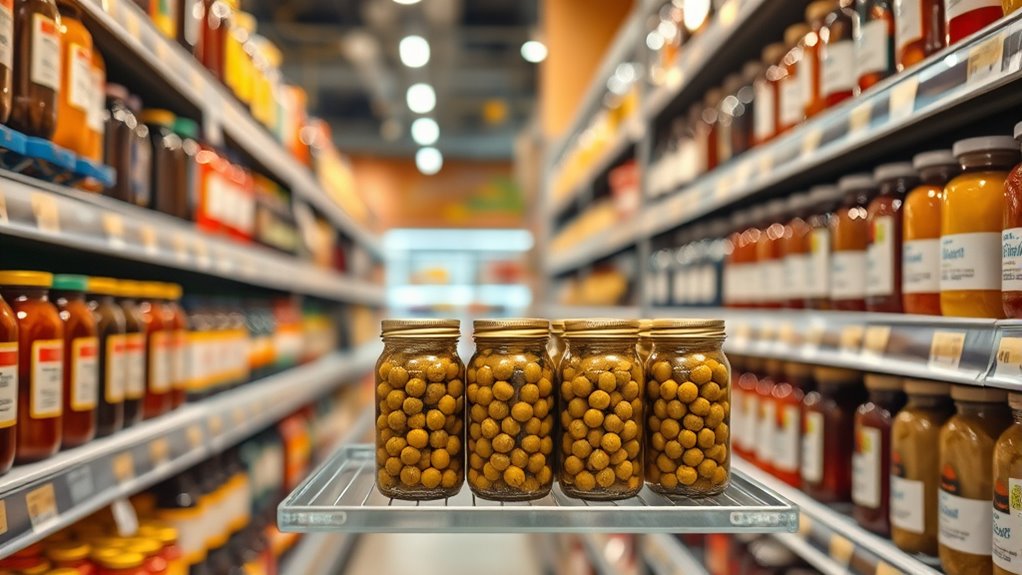 capers in condiment aisle