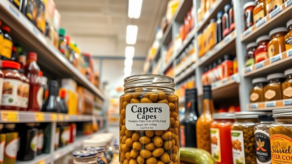capers located in condiments