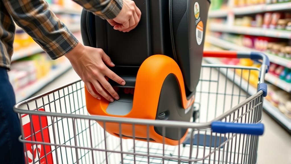 car seat grocery cart safety
