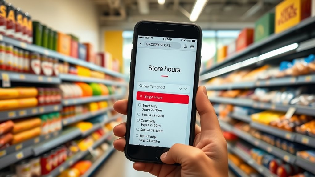 check grocery hours online