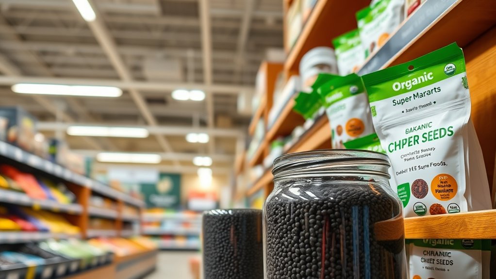 chia seeds in baking aisle