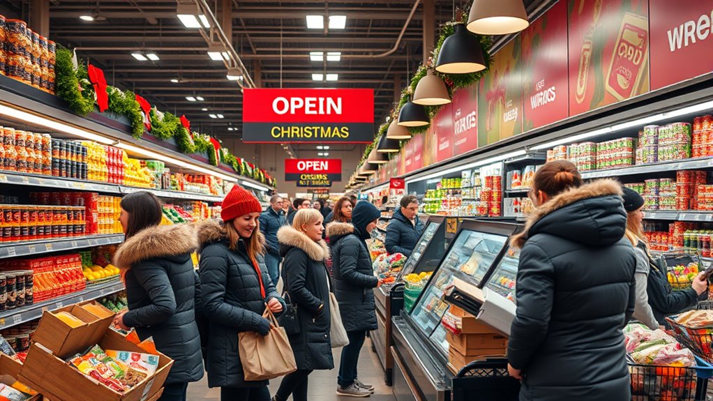 christmas grocery store hours