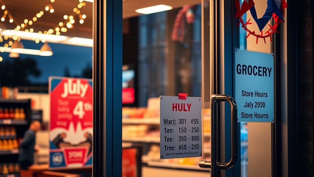 confirm grocery hours early