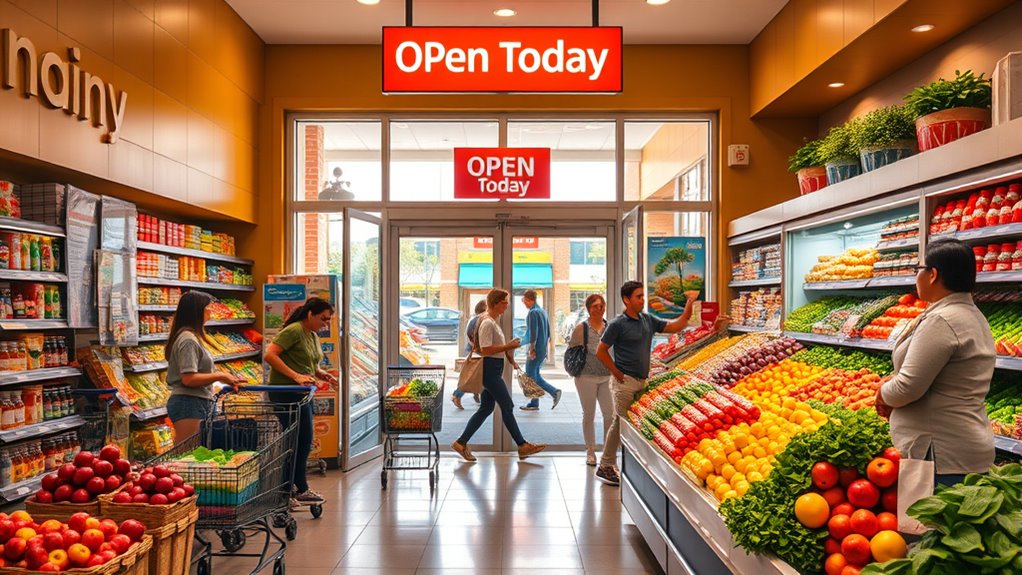 finding open grocery stores