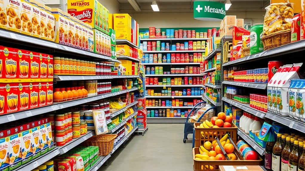 grocery items at menards