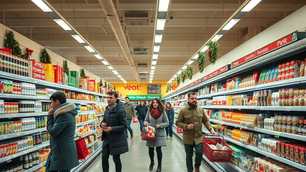 grocery shopping on christmas