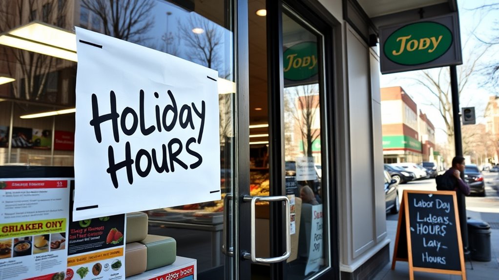 grocery store holiday hours