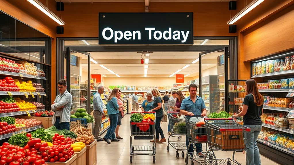grocery store hours today