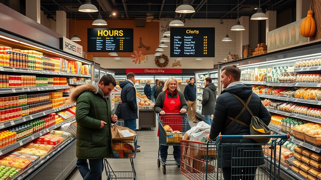 grocery stores thanksgiving hours