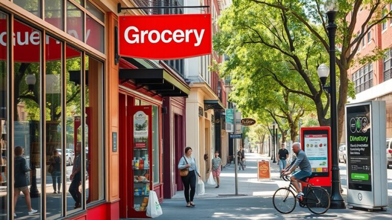 locate nearby grocery stores