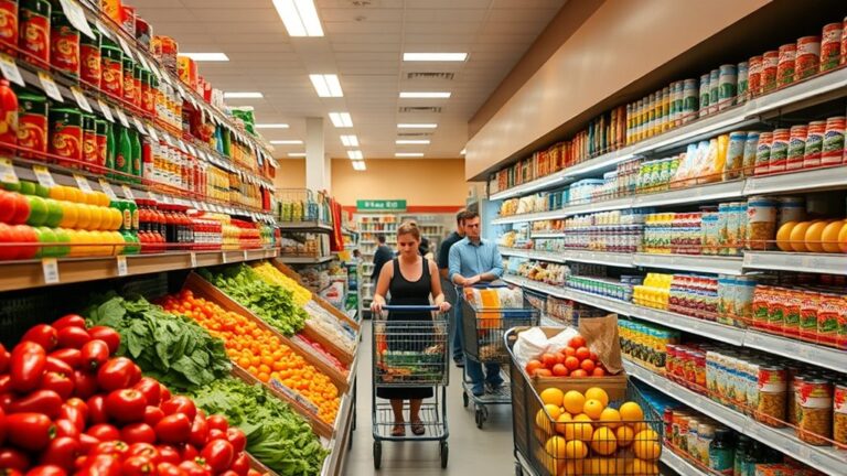 shopping at a p grocery