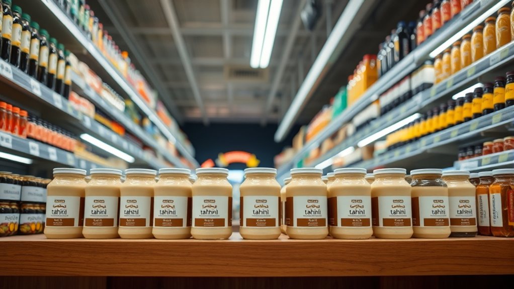 tahini in middle aisles