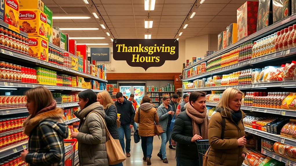 thanksgiving grocery store hours